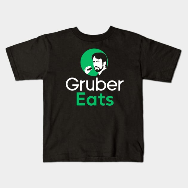 Gruber Eats - Hans Gruber Kids T-Shirt by Bigfinz